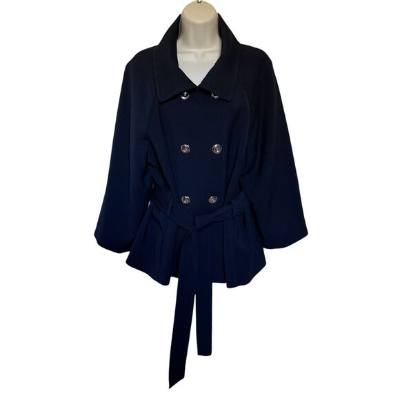Tahari ASL Jackets & Blazers - Tahari Blue Double Breasted Belted Lined Jacket Sz 16
